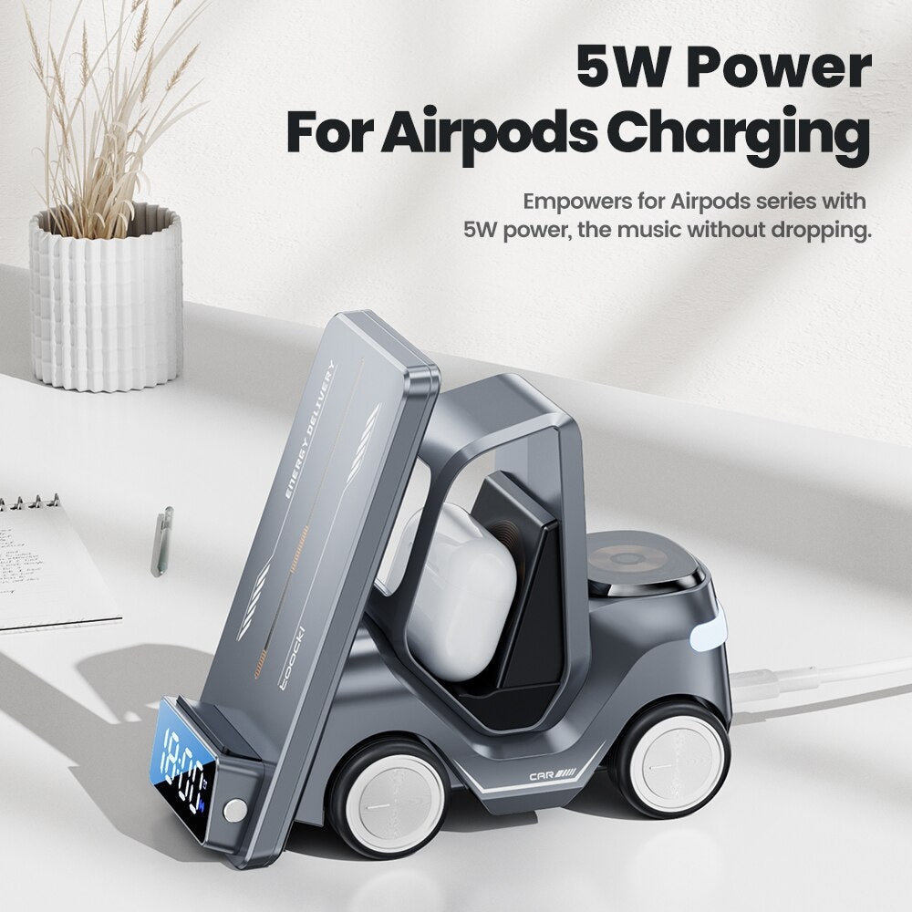 Fast 5-in-1 Wireless Charging Dock Station