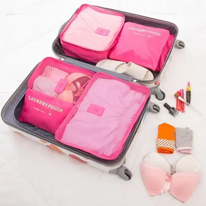 Practical 6-Piece Travel Luggage Organizer Set