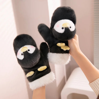Cozy Plush Kid's Fun Animal Gloves