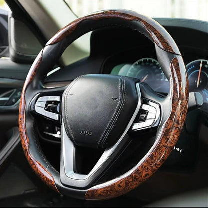 Gripmax | Textured Wooden Steering Wheel Cover