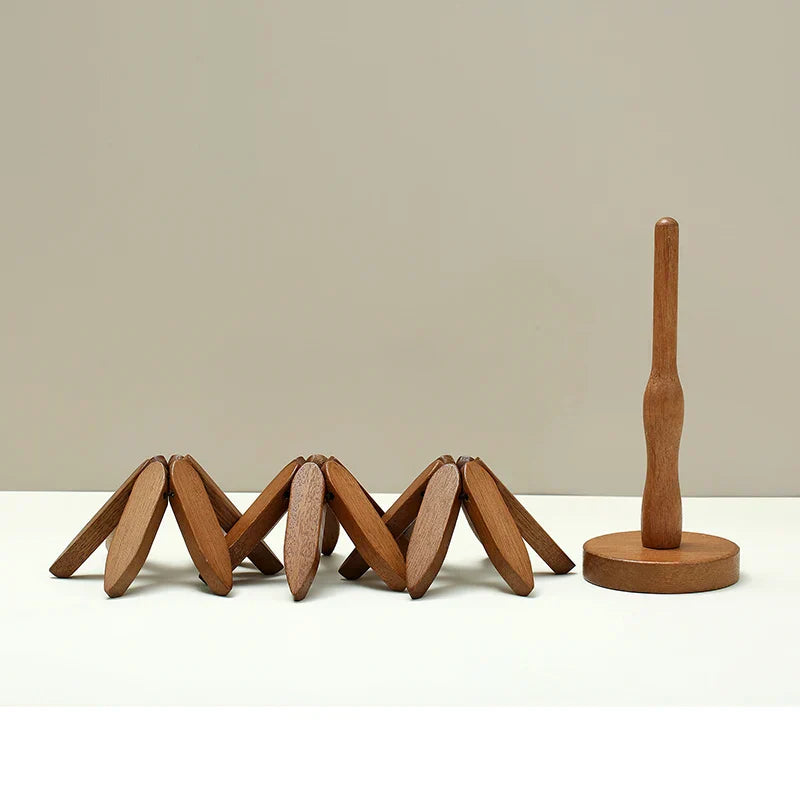 Protective Wood Tree Coaster Set