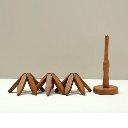 Protective Wood Tree Coaster Set