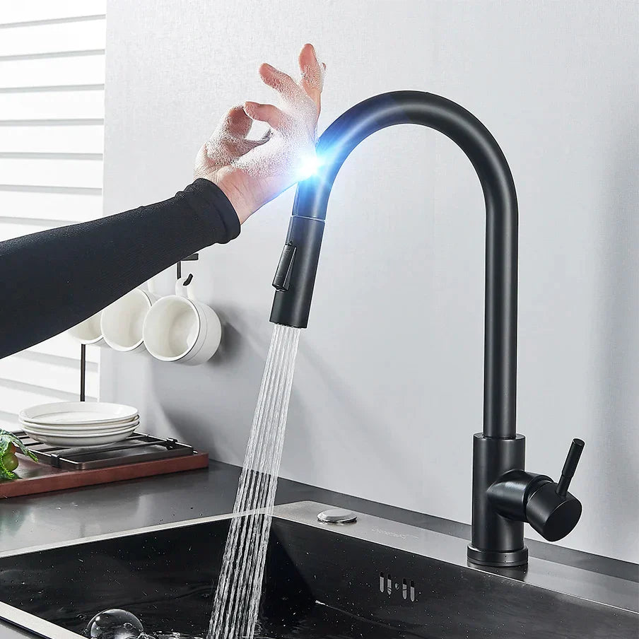 Smart Touch Kitchen Faucet with Automatic Sensor
