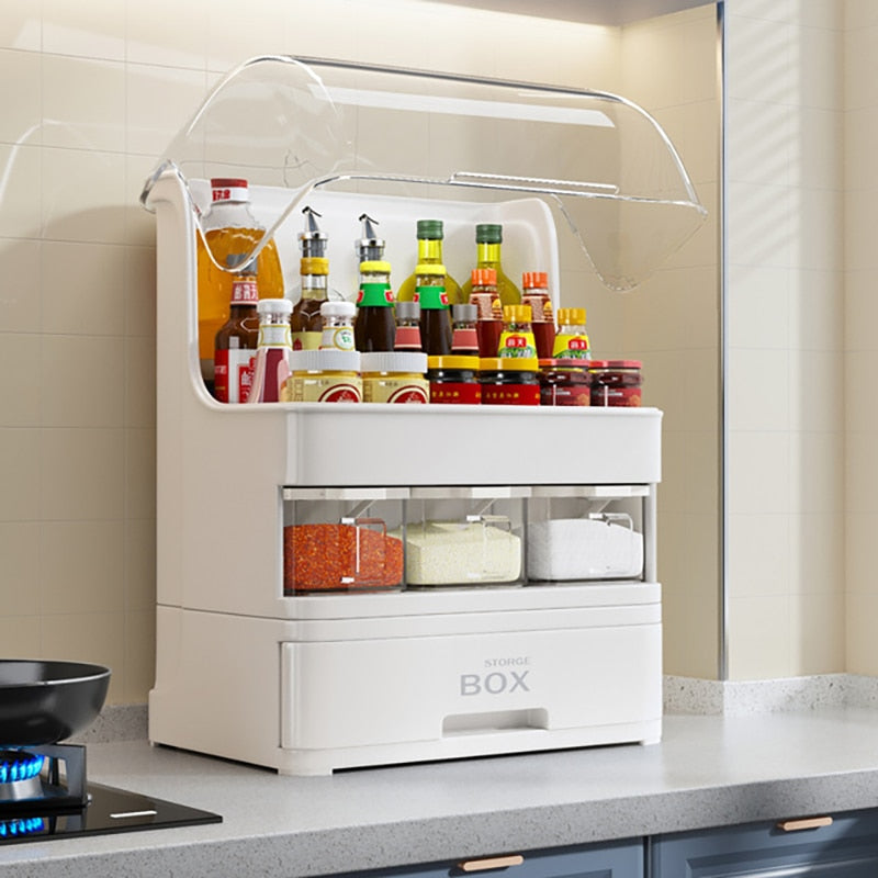 Space Saving Double Tier Spice Rack Organizer
