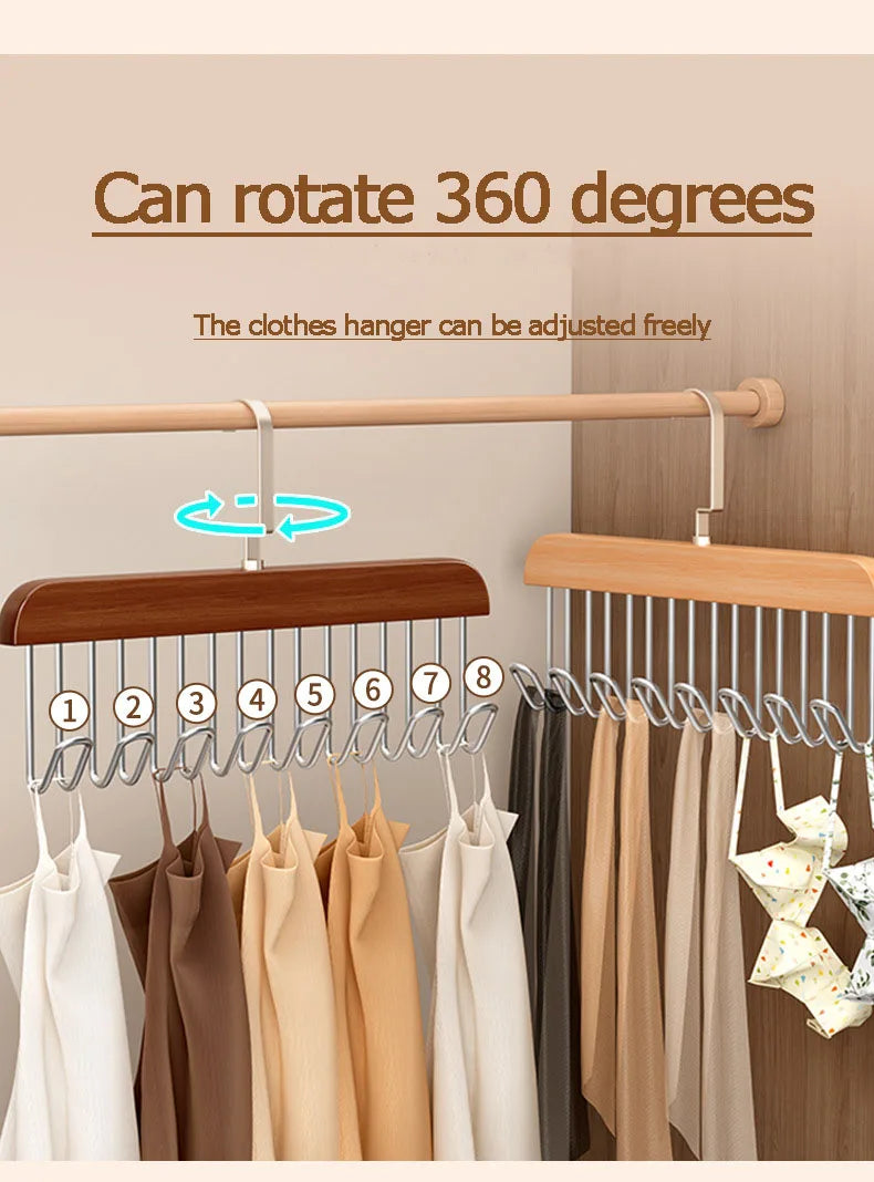 Foldable 4-Hook Closet Organizer Storage Rack