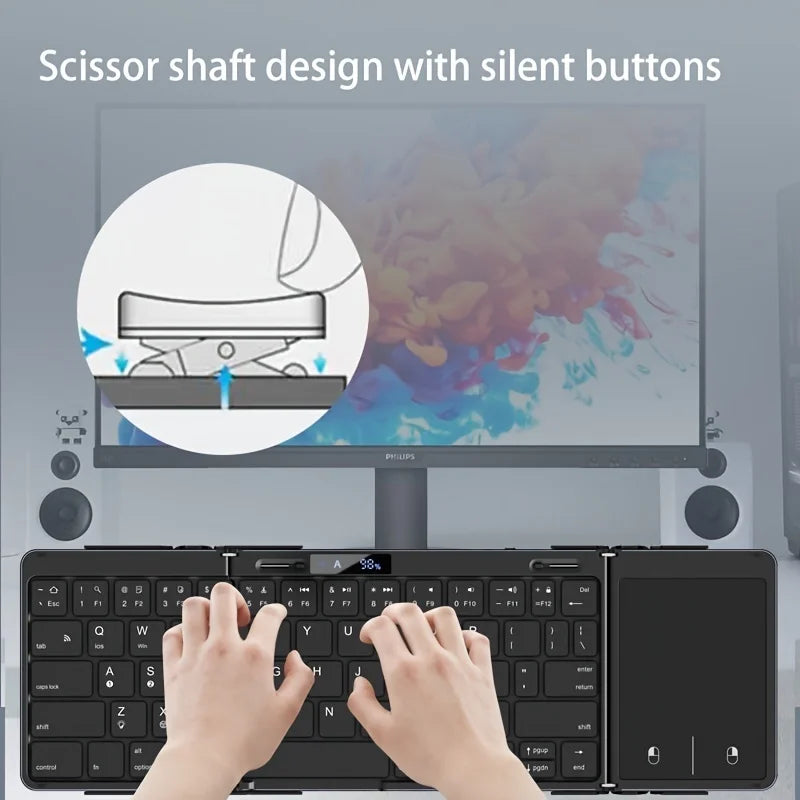 Portable Wireless LED Backlit Travel Keyboard