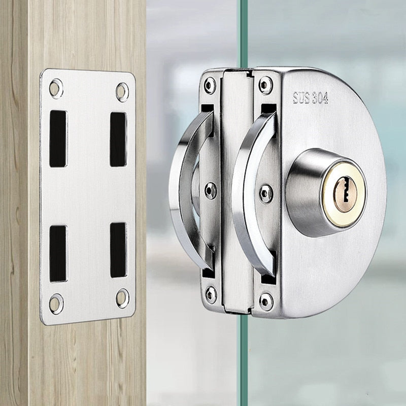 Secure Sliding Glass Door Lock Stainless Steel