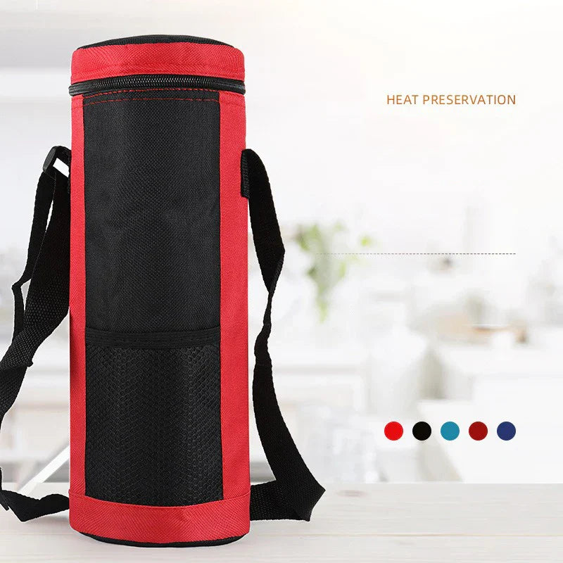 Insulated Water Bottle Bag 10×10×29cm - Durable Outdoor Cooler Pouch