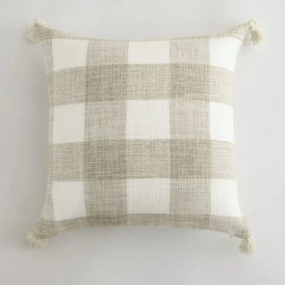 Stylish Home Cushion Cover with Decorative Tassels