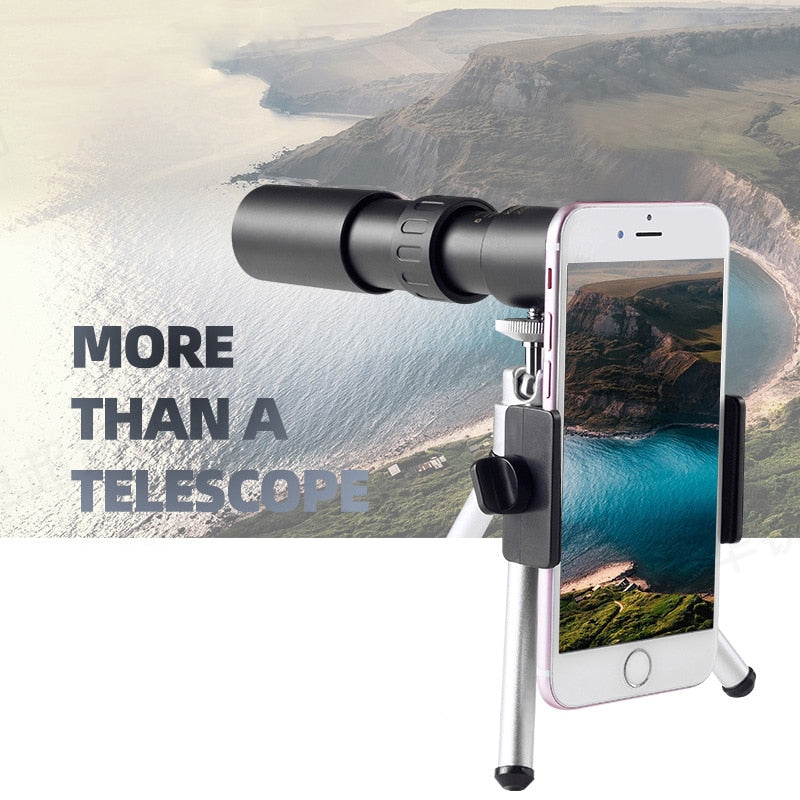 Universal Phone Telescope with 10-300X Zoom Lens