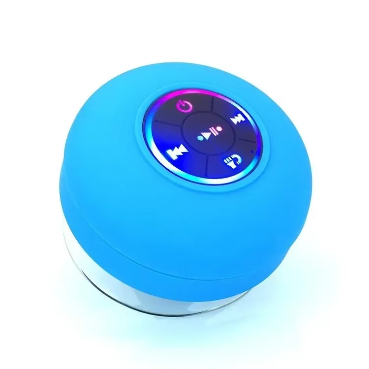 Compact Waterproof Bluetooth Speaker with LED Lights