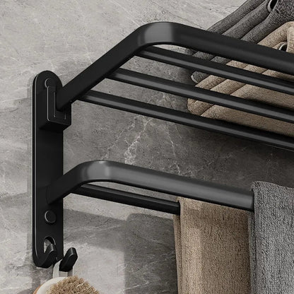 Compact Folding Aluminum Towel Stand