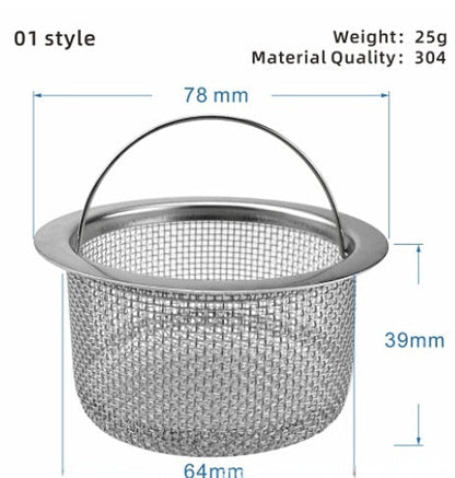 Easy Clean Kitchen Sink Strainer Stainless Steel Filter