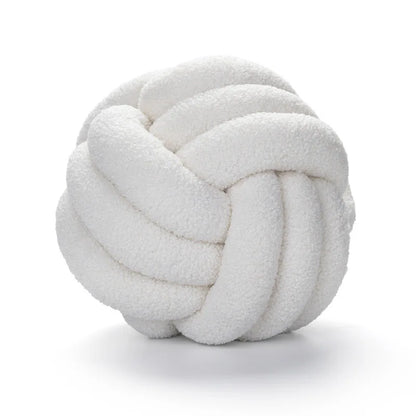 Soft Sheepskin Throw Pillow Ball Accent