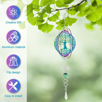 Metal Spiral Garden Wind Spinner Decoration