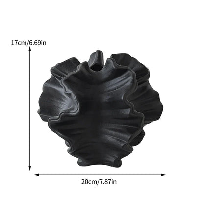 Simple Beige Ceramic Vase Nordic Style Decor - Yeezlab