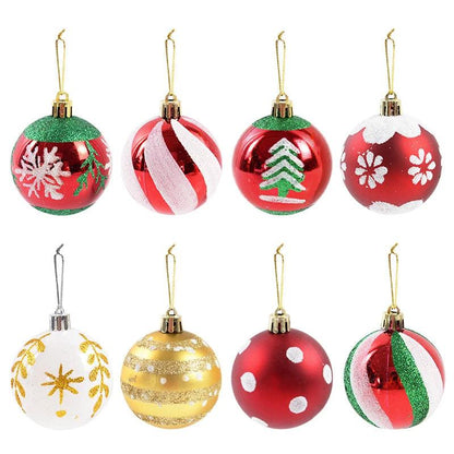 Beautiful Glass Christmas Tree Ornaments Set of 6