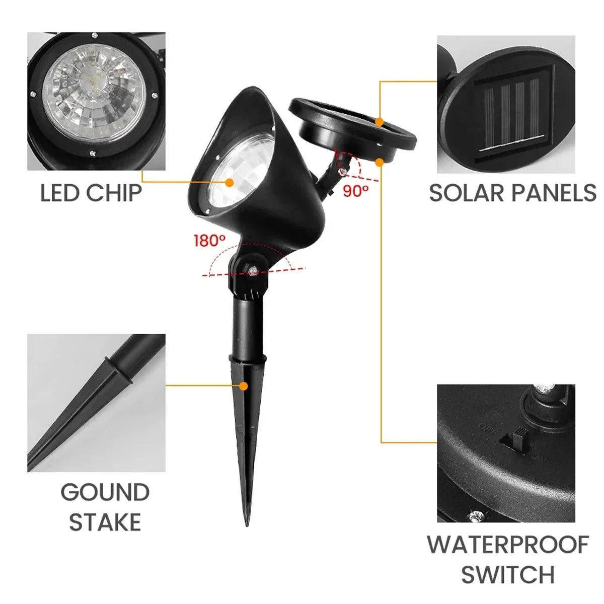 Bright Outdoor LED Garden Spotlight
