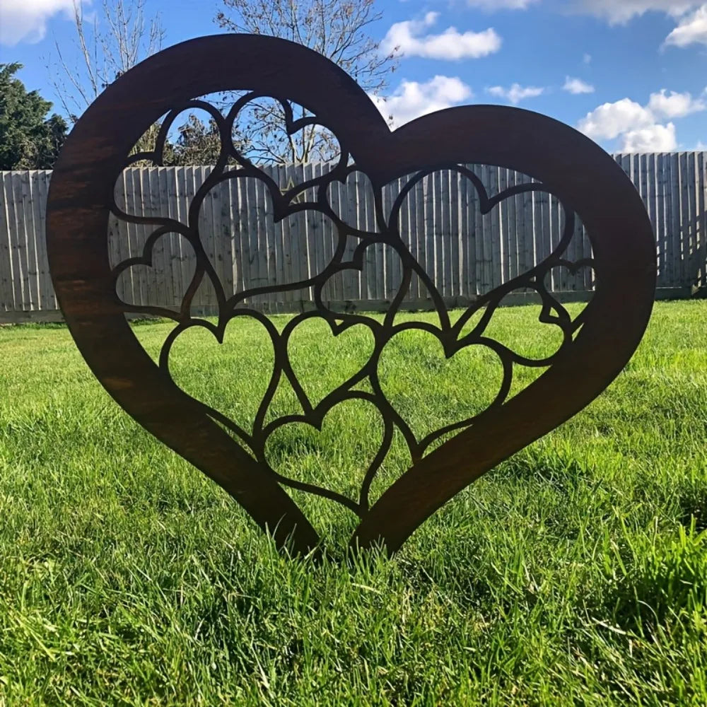 Vintage Metal Heart Garden Marker - Yeezlab