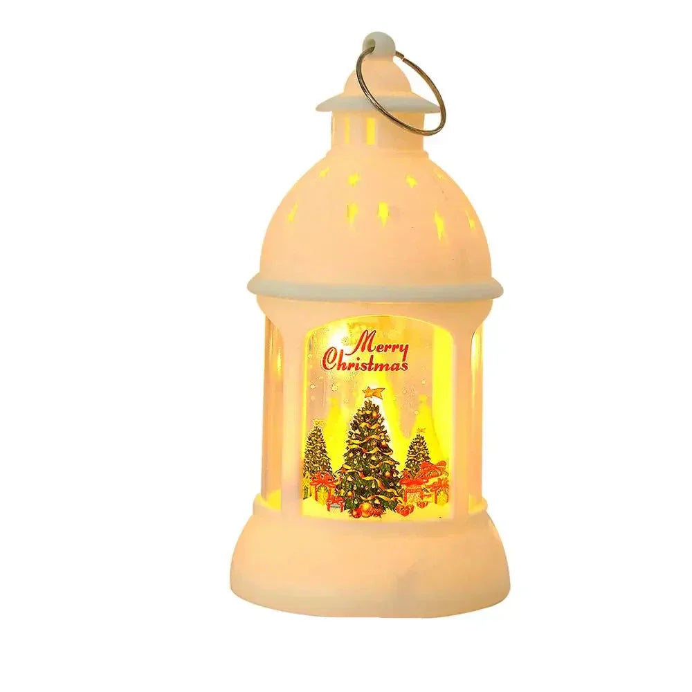 Festive Holiday LED Santa Lanterns