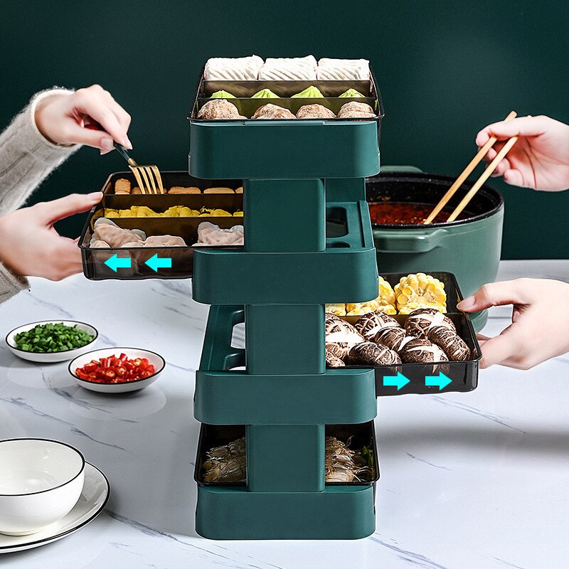 Space Saving Stackable Kitchen Shelf Rack