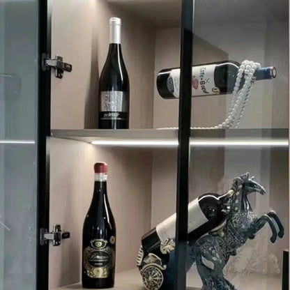 Luxury Glass Wine Bottle Holder Stand