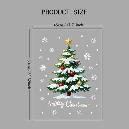Colorful 3D Christmas Tree Wall Decal
