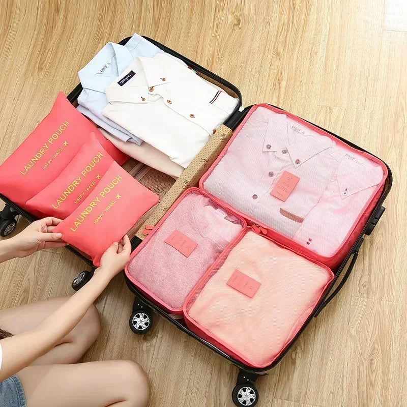 Practical 6-Piece Travel Luggage Organizer Set