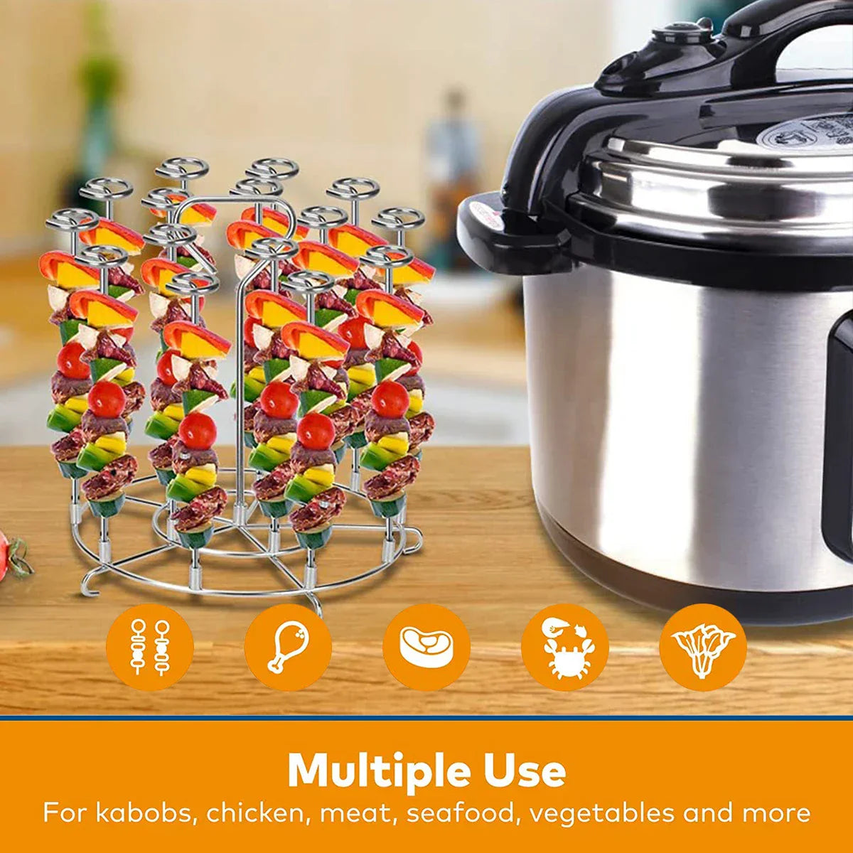 Compact Air Fryer Kebab Grill Stand