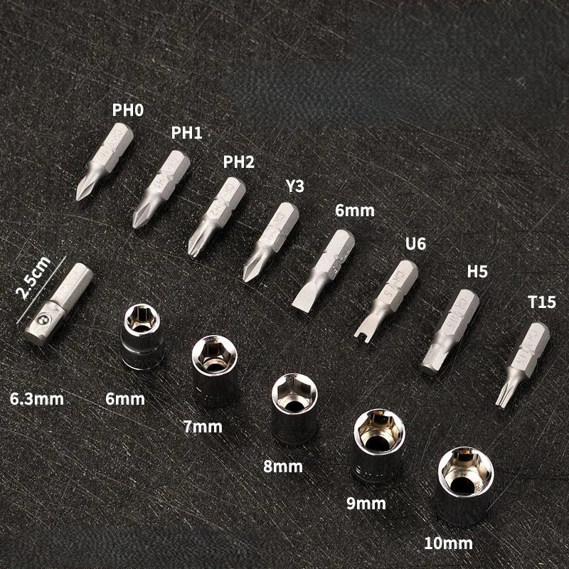 Adjustable Multi Bit Ratchet Screwdriver Kit