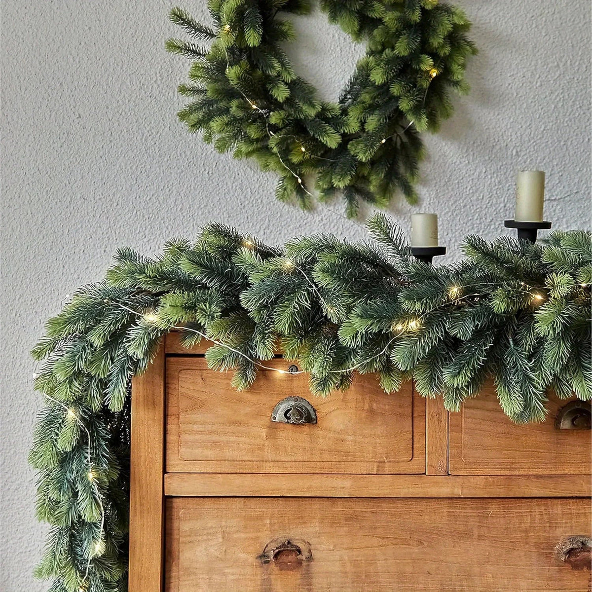 Premium Pine LED Christmas Garland