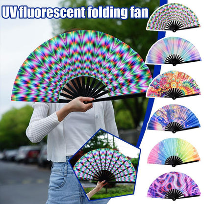 Foldable Asian Style Reflective Hand Fan