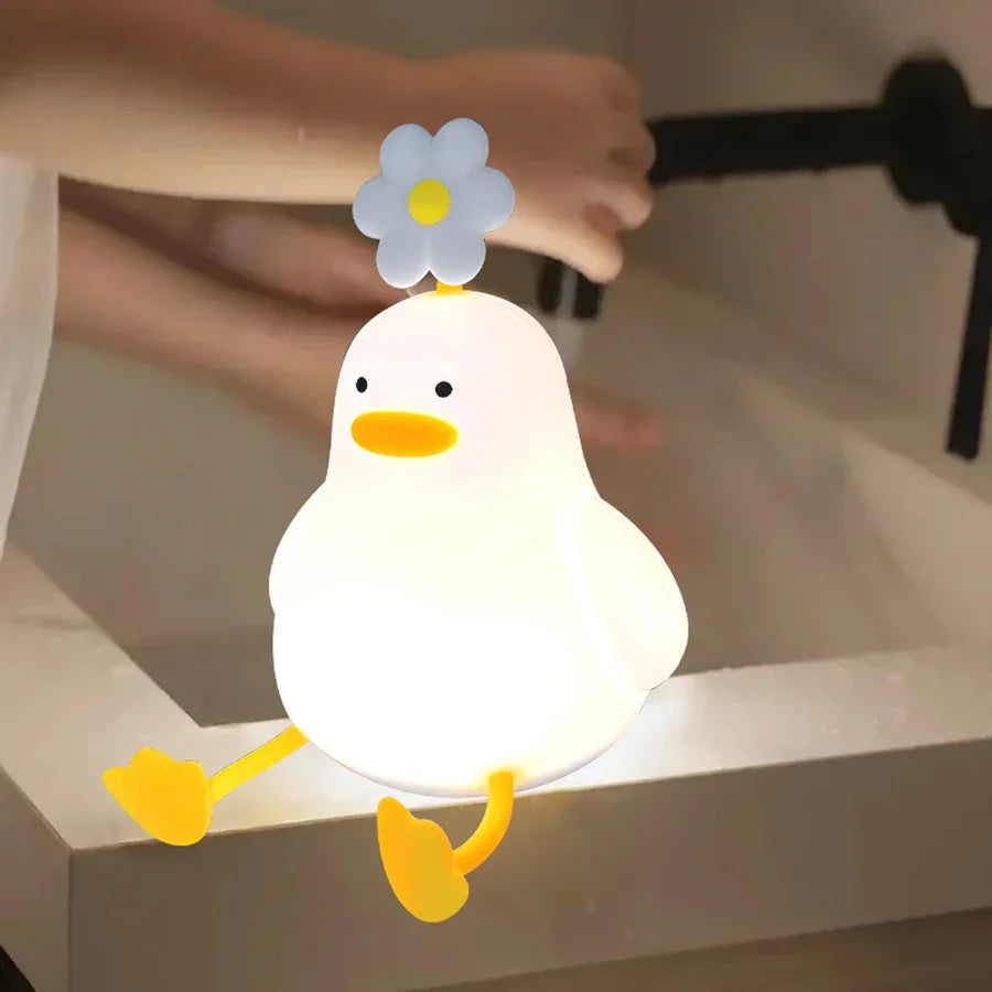 Adorable Blossom Duck Phone Stand Lamp