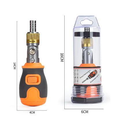 Compact 8-in-1 Multi Tool Ratchet Screwdriver Set