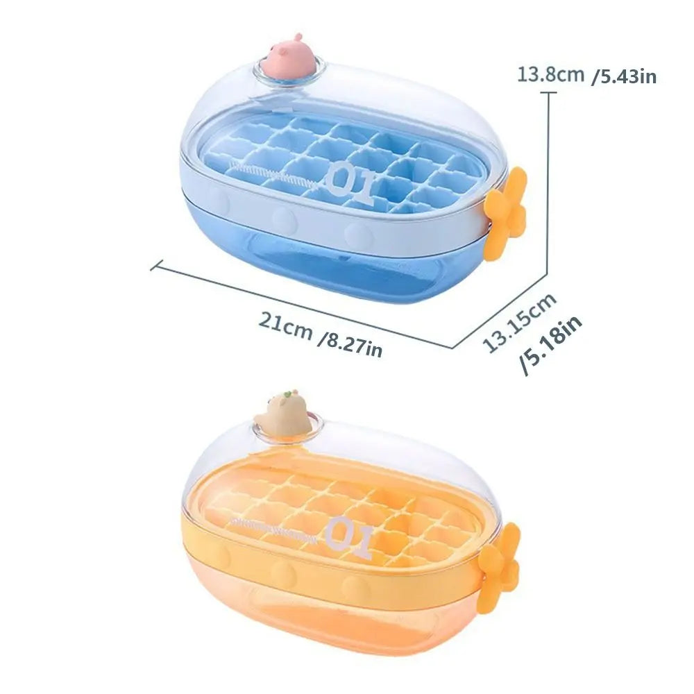 Fun Colorful Ice Cube Tray with Rotating Knob