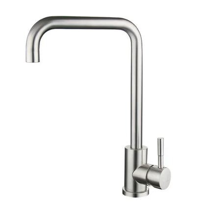 Contemporary Brushed Steel Kitchen Sink Faucet - Yeezlab
