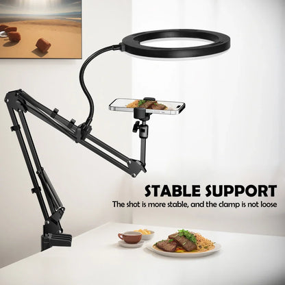 Portable LED Ring Light with Phone Mount