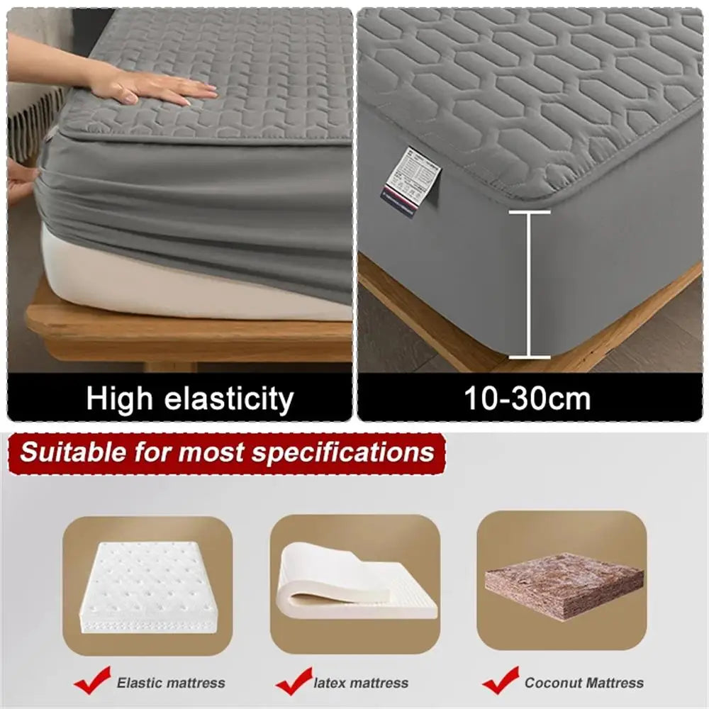 Breathable Waterproof Latex Mattress Protector Cover - Yeezlab