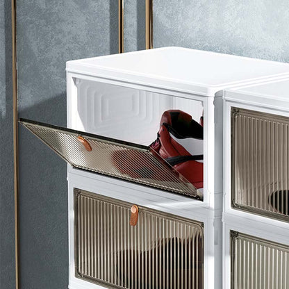 Clear Stackable Shoe Storage Rack