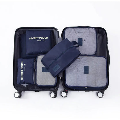Travel Packing Cube Set 6pc Waterproof Luggage Organizer