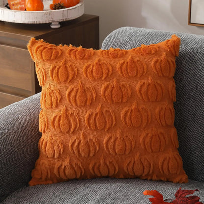 Soft Faux Fur Autumn Throw Pillow Cover