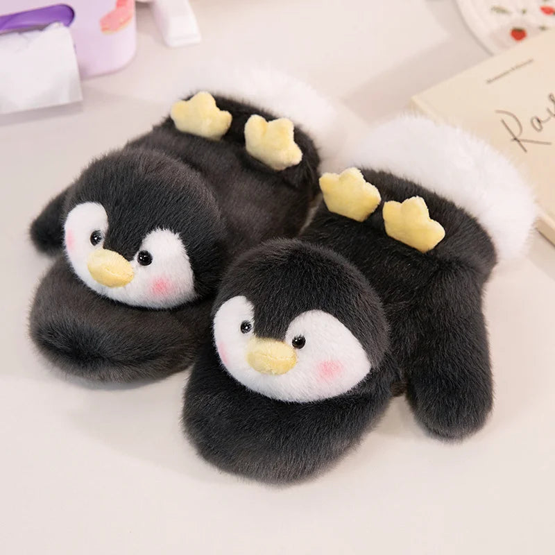 Cozy Plush Kid's Fun Animal Gloves
