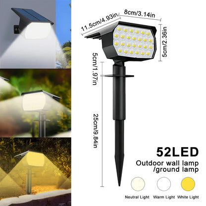 Outdoor Solar Powered 92LED Garden Spotlight - Yeezlab