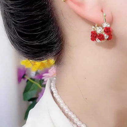 Beautiful Pink Crystal Drop Earrings