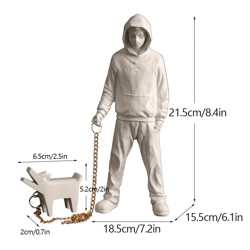 Banksy Figurines | Pop Art Decor | Thrower & Girl Statues