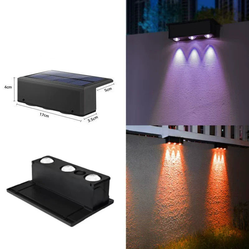 Outdoor Solar Powered LED Wall Light