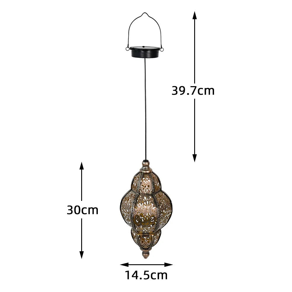 Outdoor Hanging Solar Lantern Moroccan Style Garden Light - Yeezlab