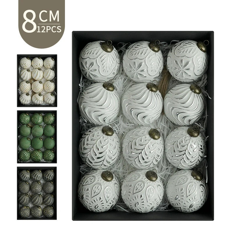 Vintage Holiday Glass Ball Ornaments Set