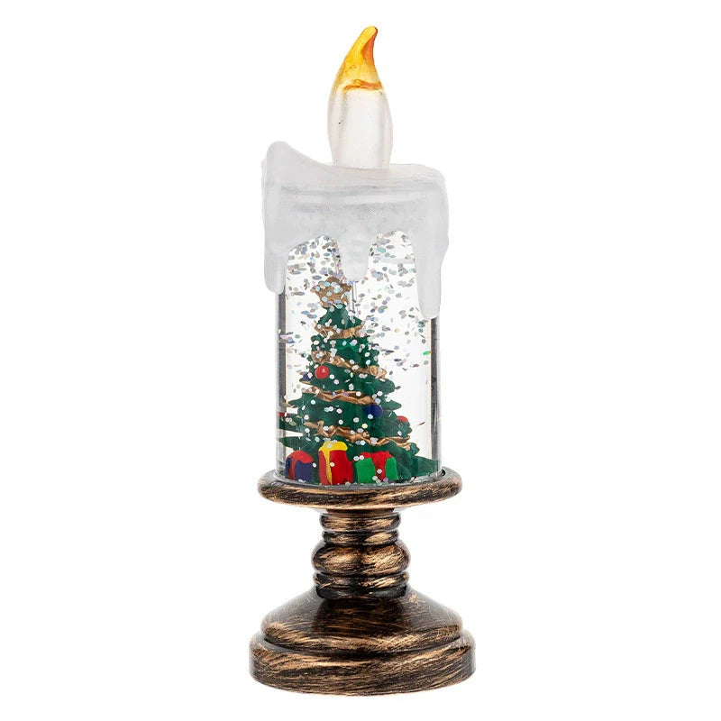 Sparkling Ice Crystal Globe Candle Lamp