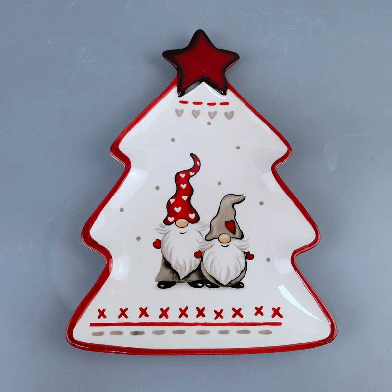 Holiday Red Christmas Ceramic Dish Set - Yeezlab